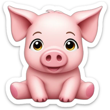 Ty-tulip-stuffed-pig-toy-slouching-sitting sticker