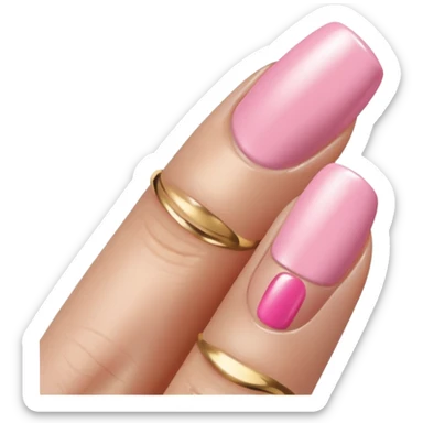 light pink nail polish sticker