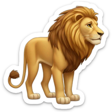 lion standing sticker