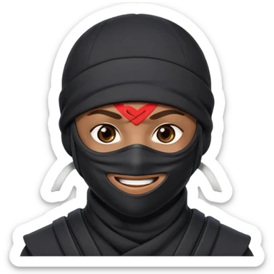 Ninja con ojos de enamorado  sticker