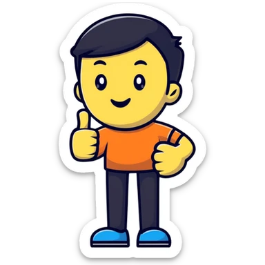 NOC technician giving a thumbs up sticker