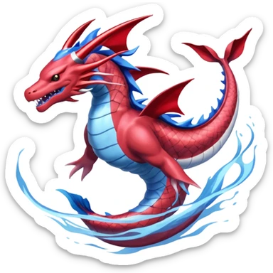 Gyarados-Suicune-Kyogre-fusion, full body sticker