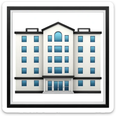 HOSPITAL desde fuera sin cuadro  sticker