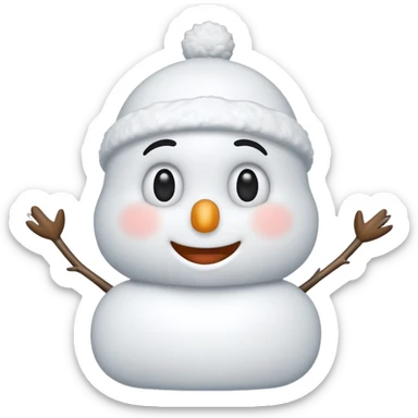 boneco de neve segurando a letra N sticker