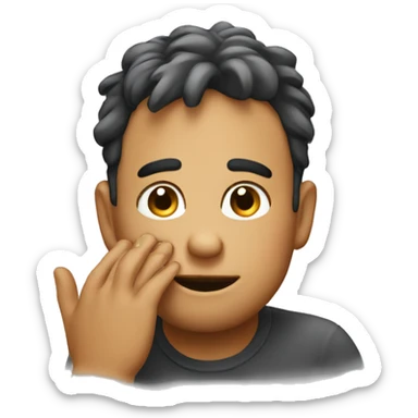 sly face rubbing palms like a fly sticker