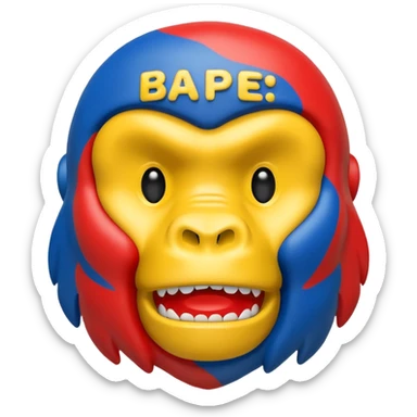 Сделай логотип Bape sticker