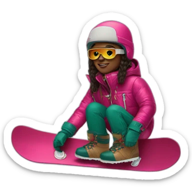 snowboarder wearing Gucci boots sticker