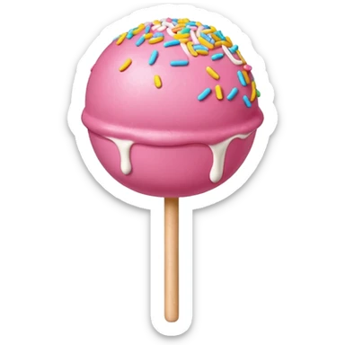 pink cake pop sticker