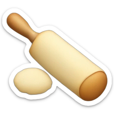 Dough being rolled by a rolling pin sticker