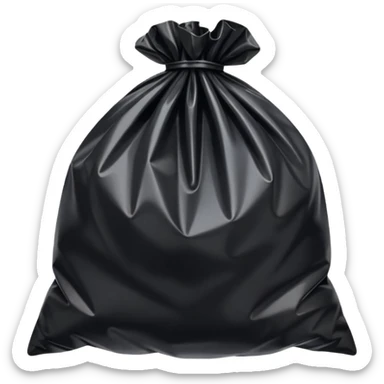 Black bag plastic  sticker