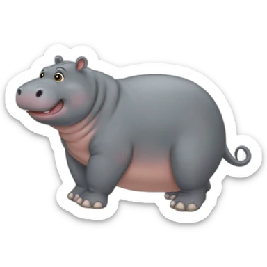 Hippopotame sticker