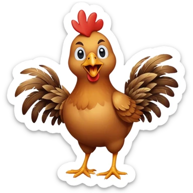 chicken dancing sticker