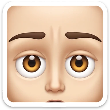 wide open curious eyes with raised eyebrows sticker