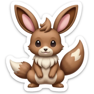 Buneary-Lopunny-Eevee-Minccino-fusion sticker