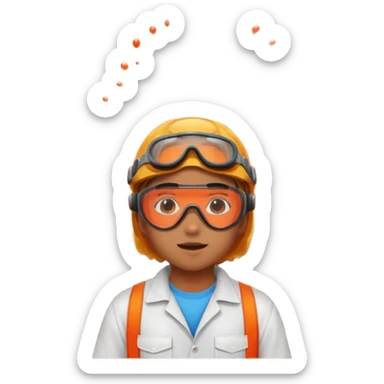 Volcano Experiment of  a kid  sticker