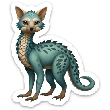 Modern Realistic Rare Fantasy Vernid-Trico-species by LiLaiRa full body sticker