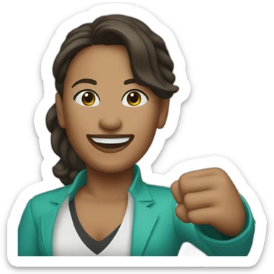 tonya harbin teal estatethumbs up sticker