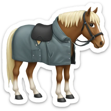 horse in the jacket  sticker