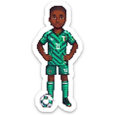 Lamine Yamal in football kit sticker