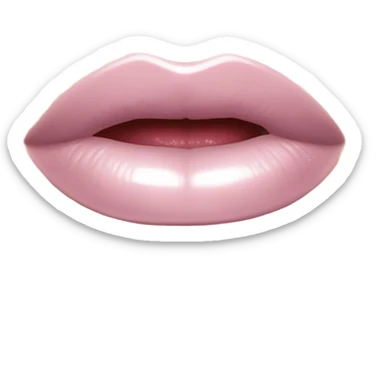 Light pink lipgloss sticker
