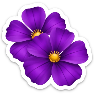 Purple flowers sticker