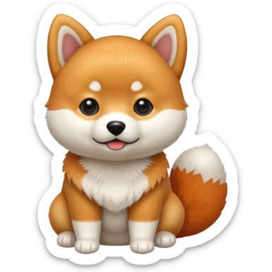 shiba baby dog sticker