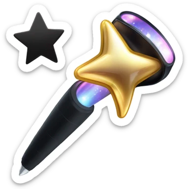 a magic wand and a video reel - discovery, sparkle, video, explore sticker