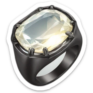 Ring with huge brilliant sticker