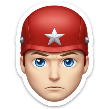 captain america face sticker