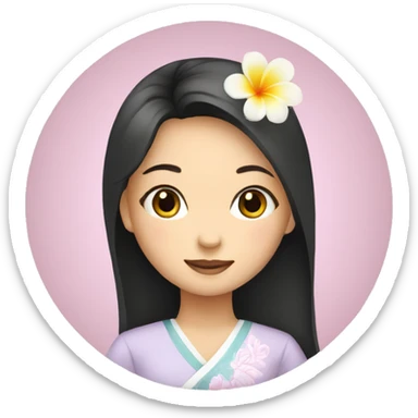 A girl in ao dai sticker