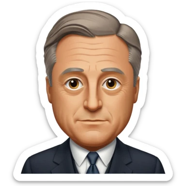 franklin rusvelt 3/4 portrait sticker