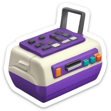 consola retro portatil morada sticker