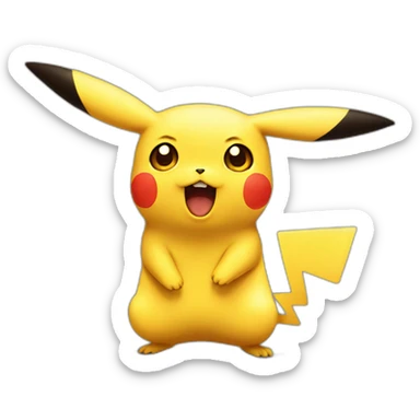 pikachu scared sticker