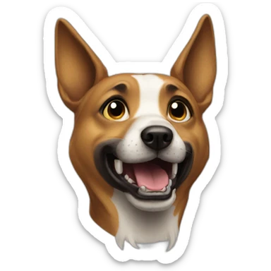 A weird dog sticker