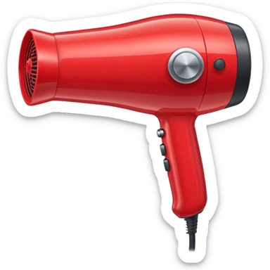 Hair dryer sticker