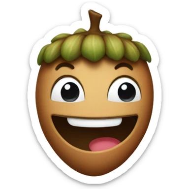 Acorn smile  sticker
