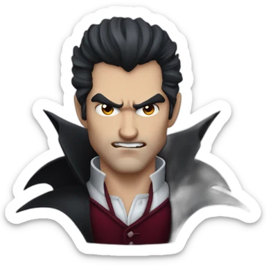 vampire dad fancy dressed dark hair angry sticker