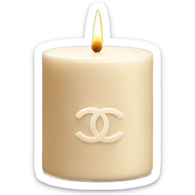 Beige chanel candle sticker
