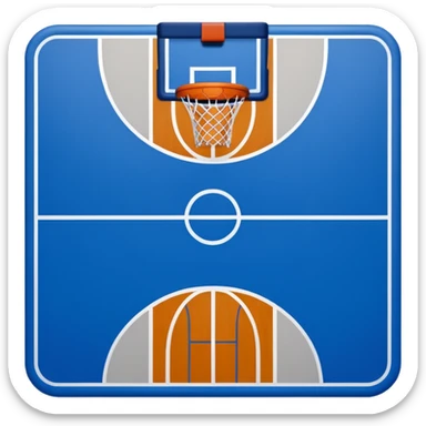 blue basketball court sticker