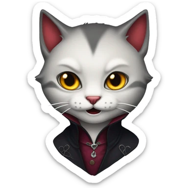 Vampire cat  sticker