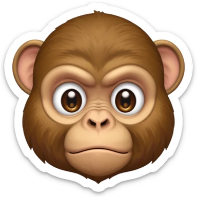 Grumpy monkey sticker