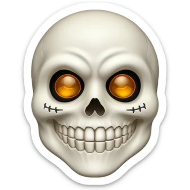 Spooky bones Mask sticker