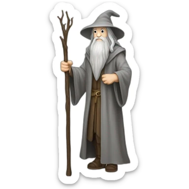 Gandalf with staff full body sticker