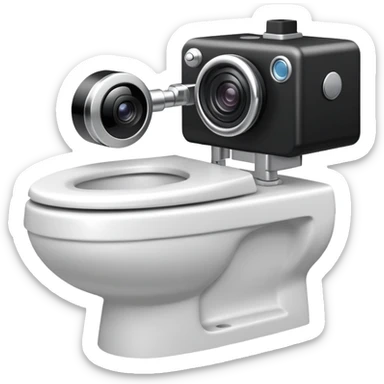 toilet with camera on head, skibidi toilet cameraman sticker