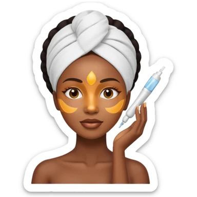 Soin du visage femme noire sticker