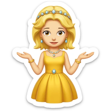 lisa Simpson yellow dress with jewelary sticker