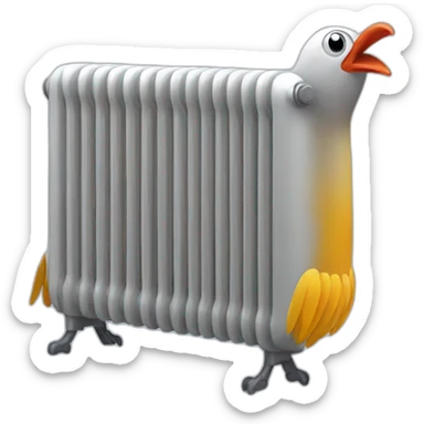 Radiator bird sticker