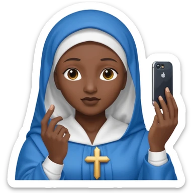 emoji della madonna che si scatta un selfie 
 sticker