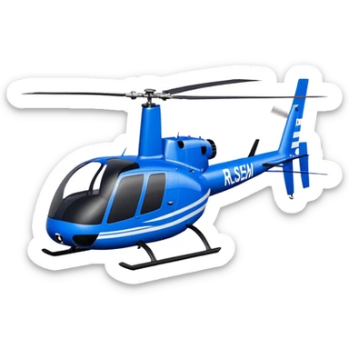 Robinson R44 - Robinson Helicopter Company (Model Year: 2021) (Iconic colour: Blue) sticker