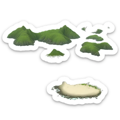 island of great Inagua and little Inagua  sticker